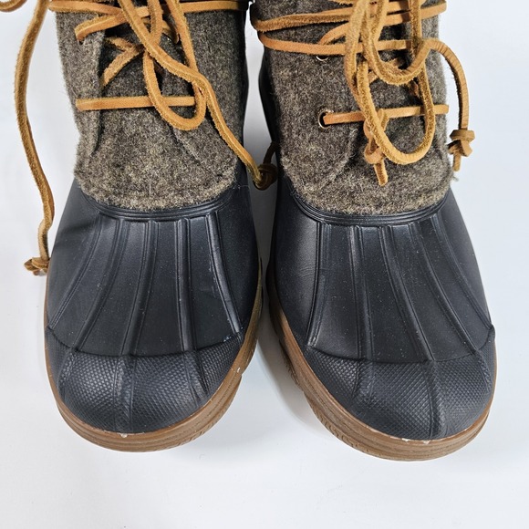 Sperry Duck Boots Womens 6 Saltwater Wedge Wool Rubber Toe Snow Water Leather - Picture 7 of 13